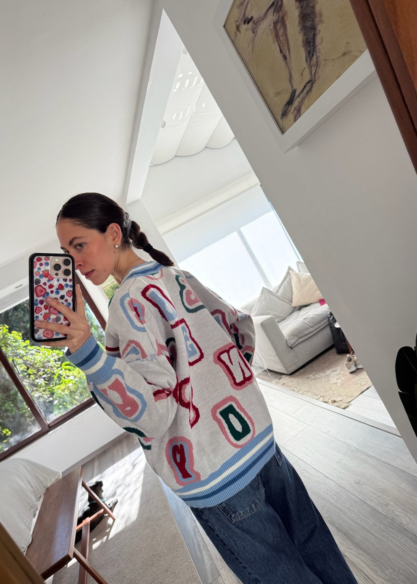 CARDIGAN OVERSIZED CON LETRAS