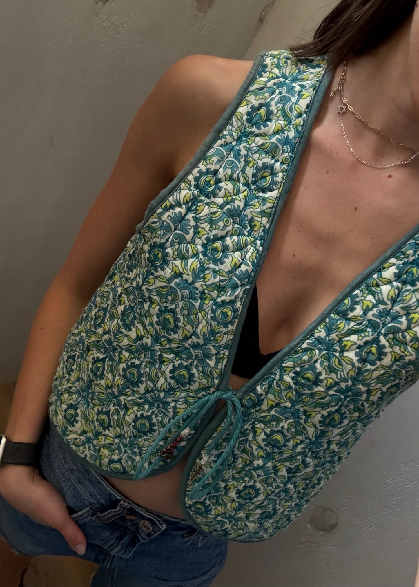 CHALECO BOHO CON PRINT