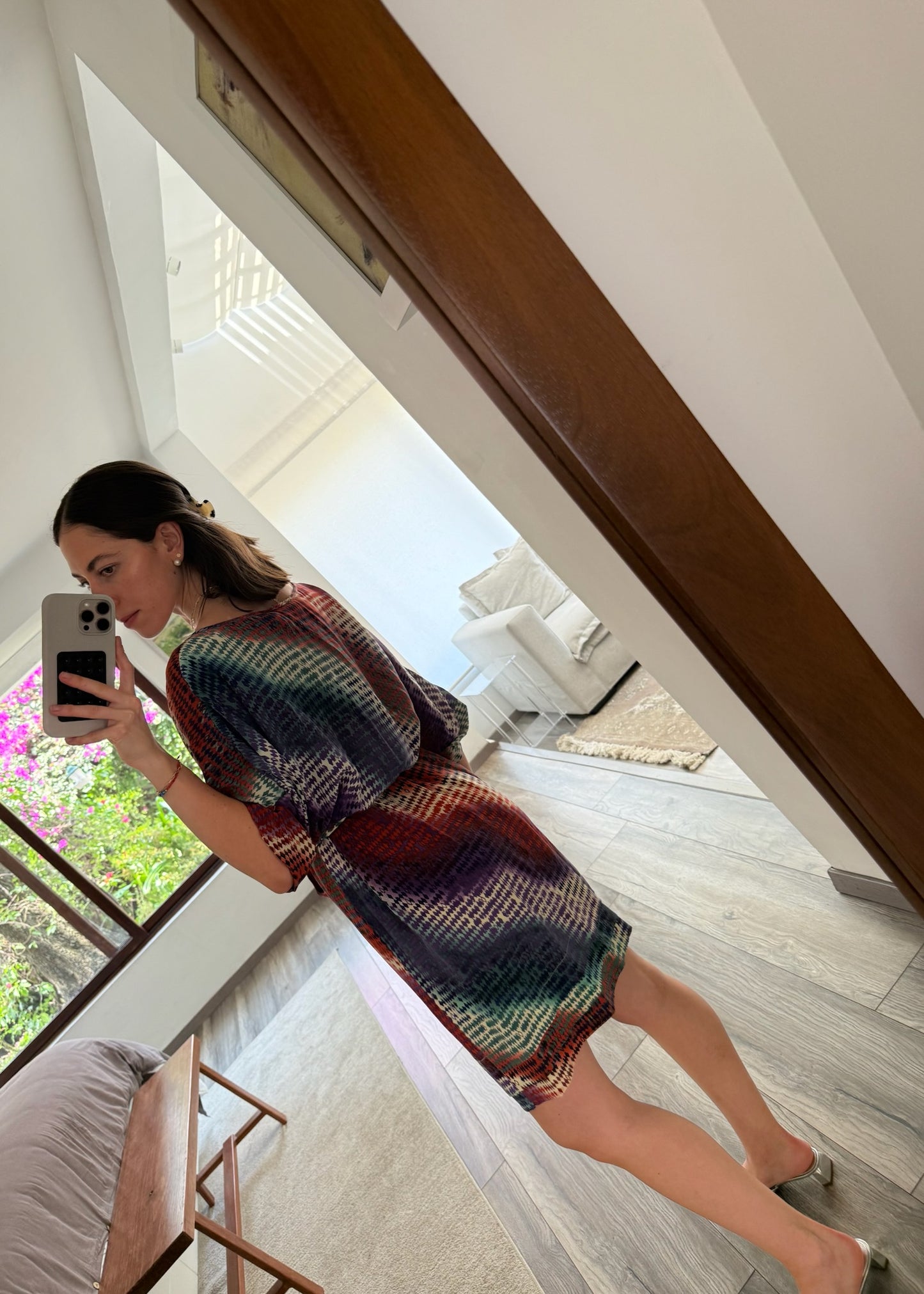 VESTIDO MINI CON PRINT ROMBOS