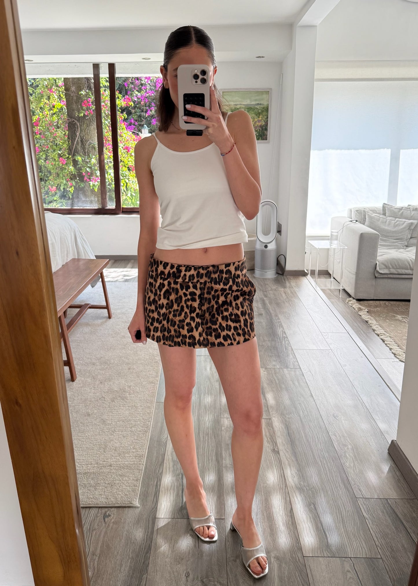 SKORT MINI DE ANIMAL PRINT