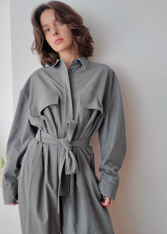 JUMPSUIT GRIS CARGO