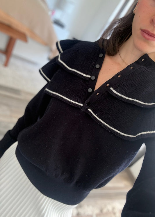 CARDIGAN NAVY CON OLANES