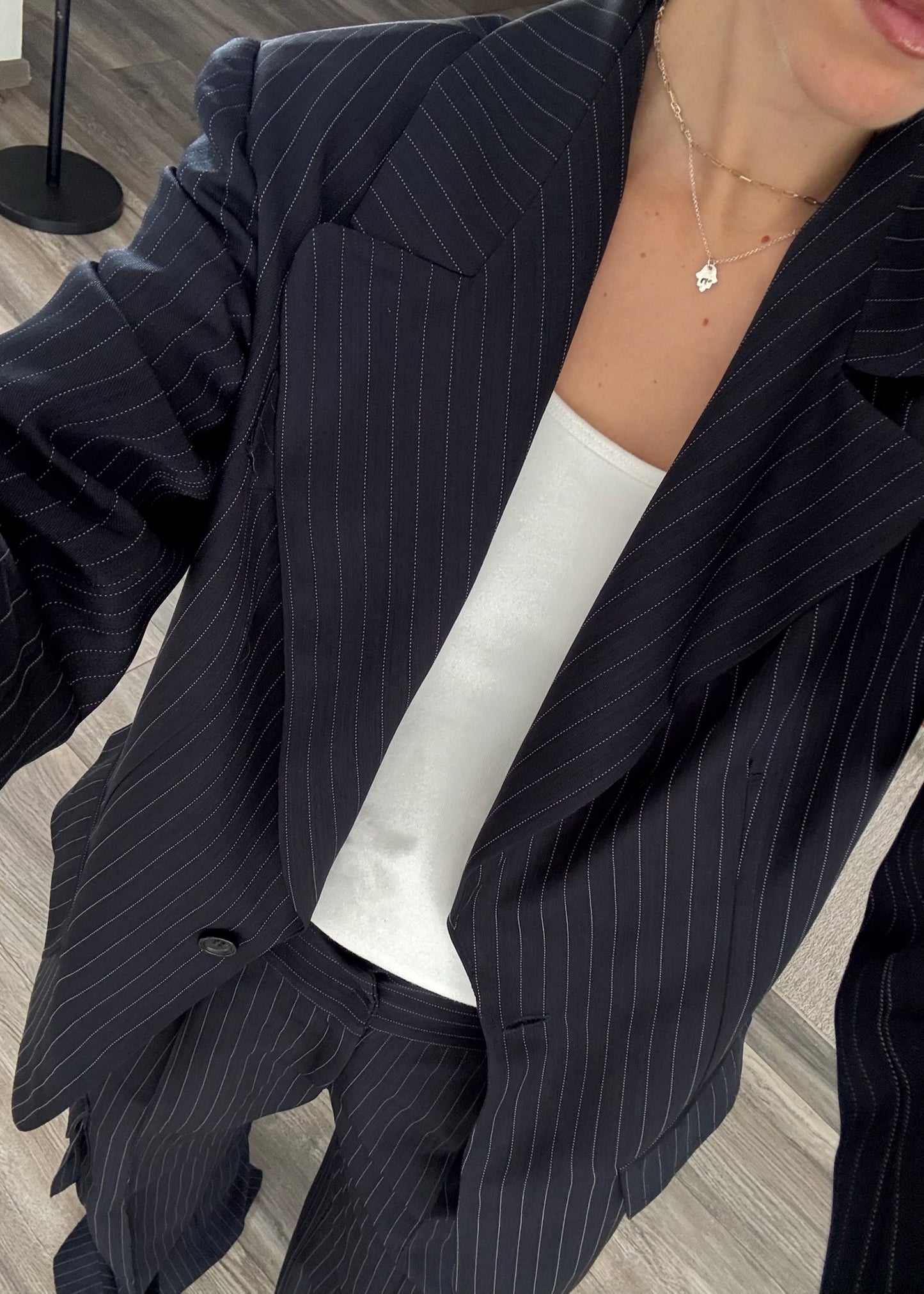 PINSTRIPED CARGO SUIT