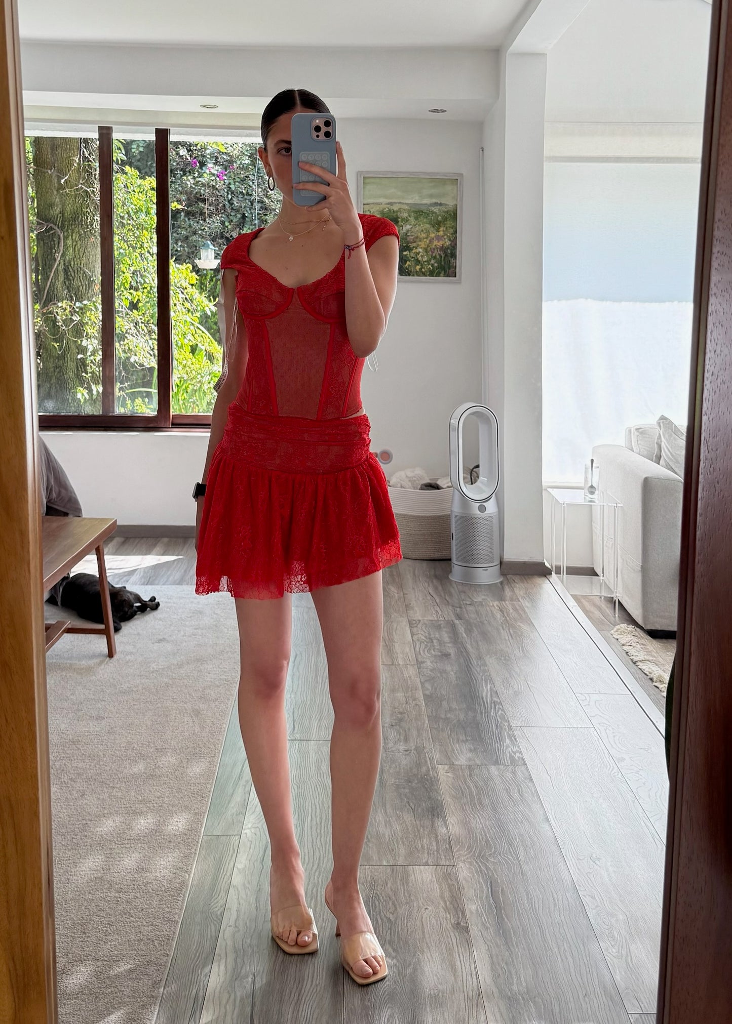SET LACEY HOT RED