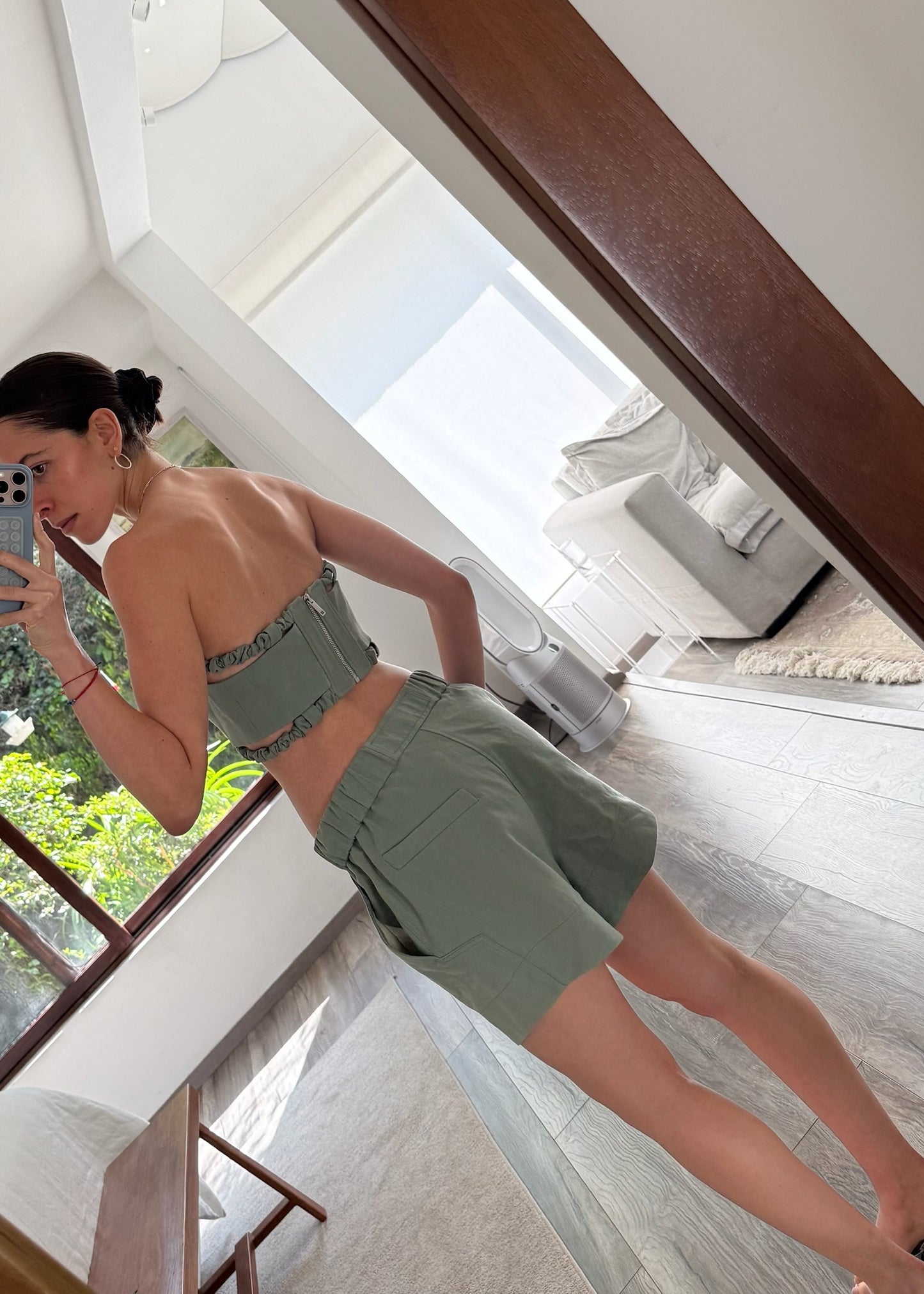 SET SHORT CON TOP SAGE GREEN