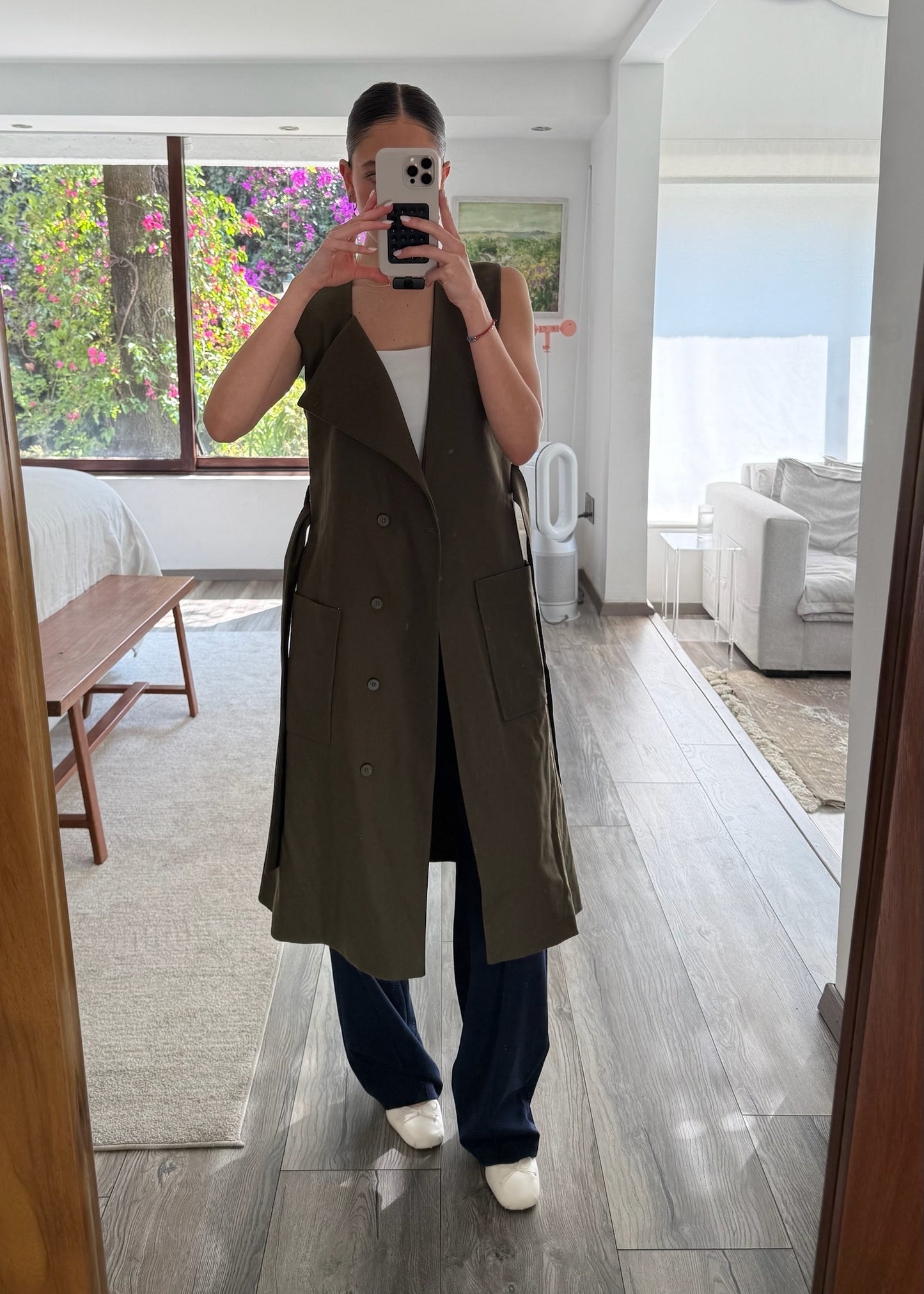 BLAZER VEST LARGO VERDE MILITAR
