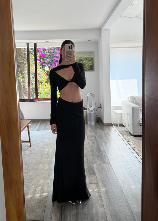VESTIDO NEGRO MAXI BACKLESS
