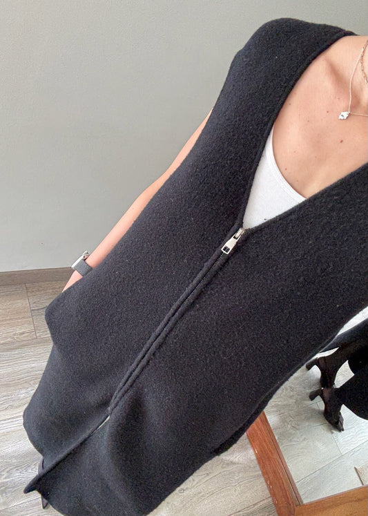 CHALECO MAXI DE LANA