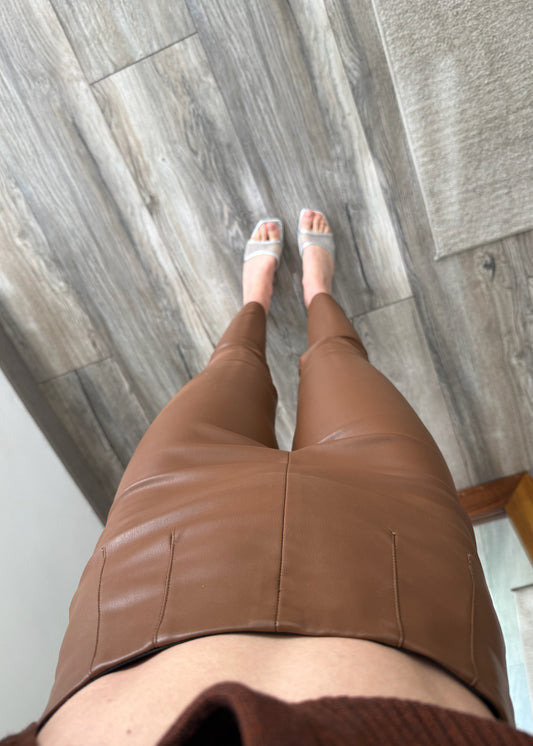 LEGGINGS DE FAUX LEATHER