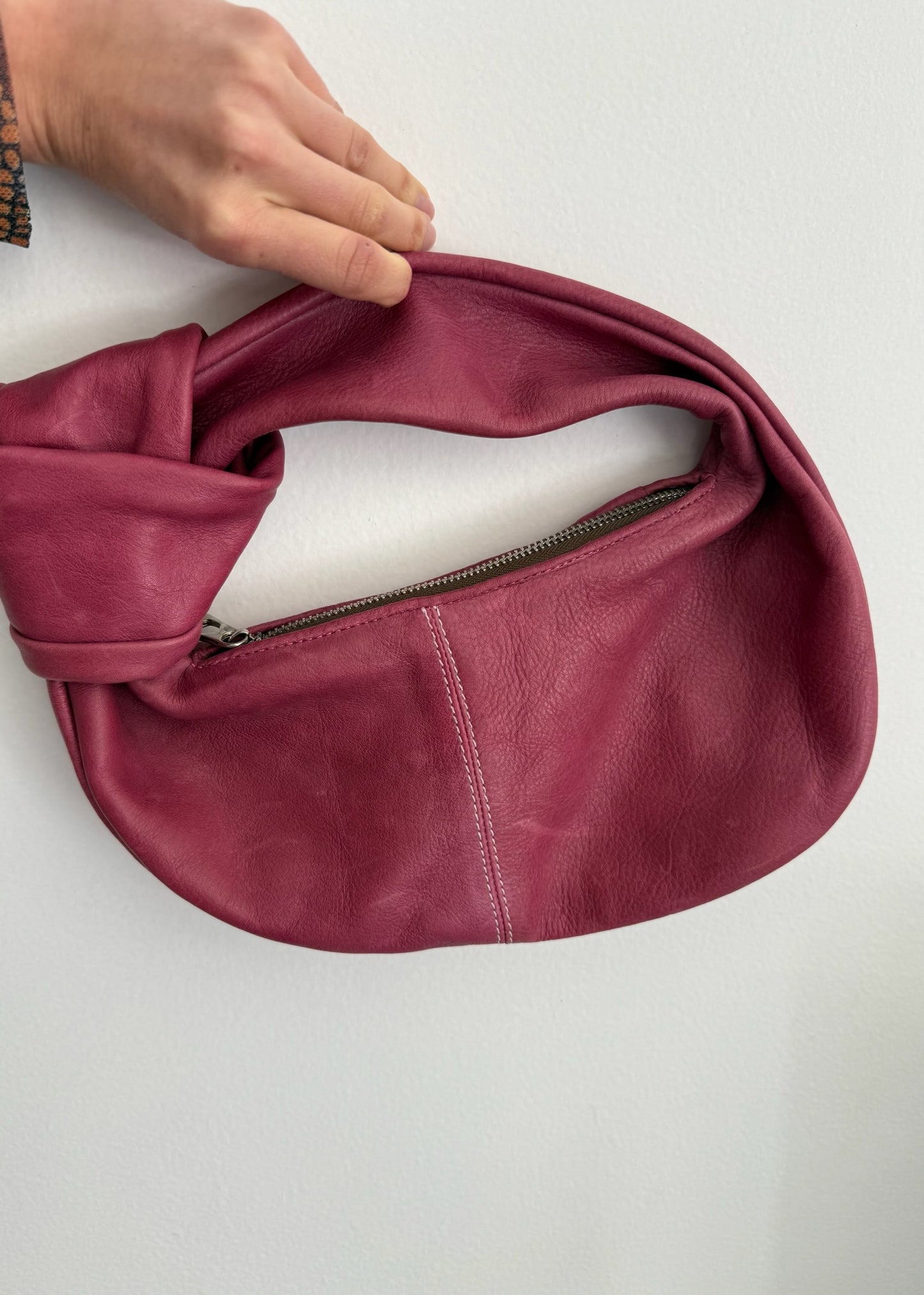 BOLSA DE PIEL BURGUNDY