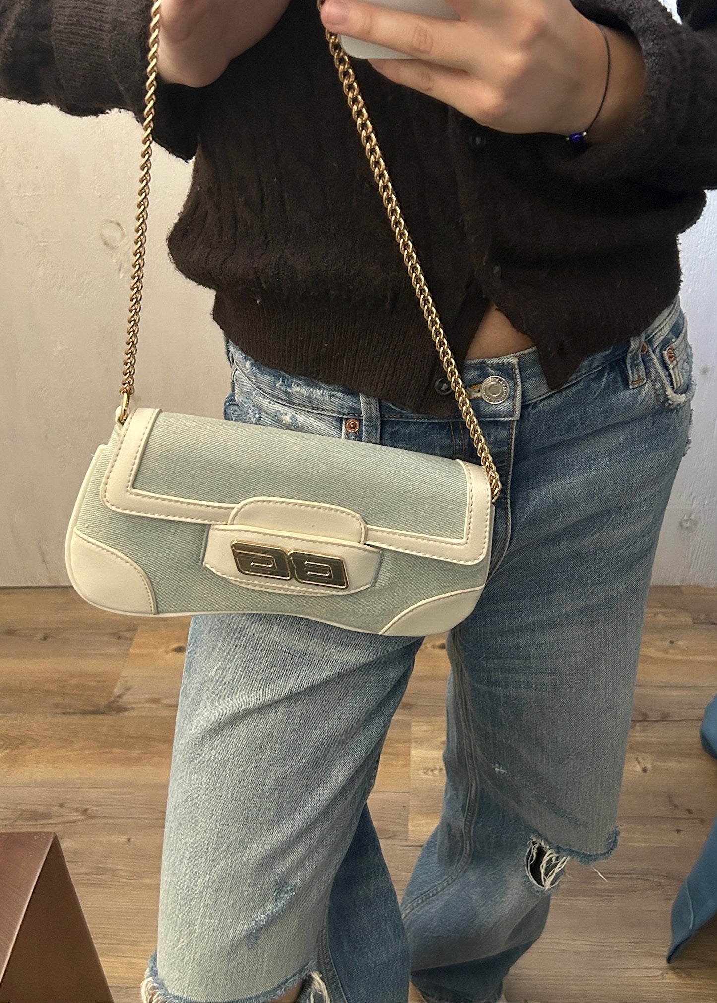 DENIM SHOULDER BAG