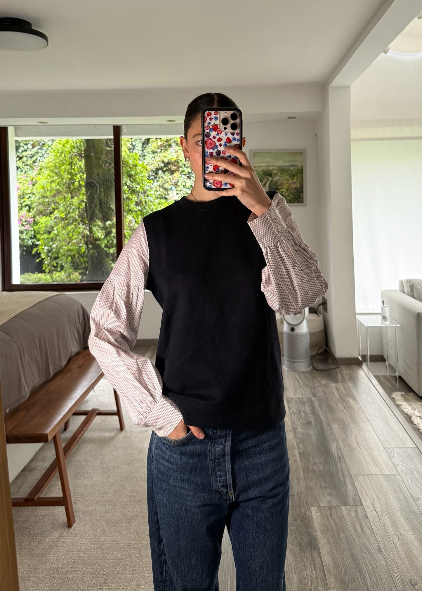 SUETER CON MANGAS DE CAMISA