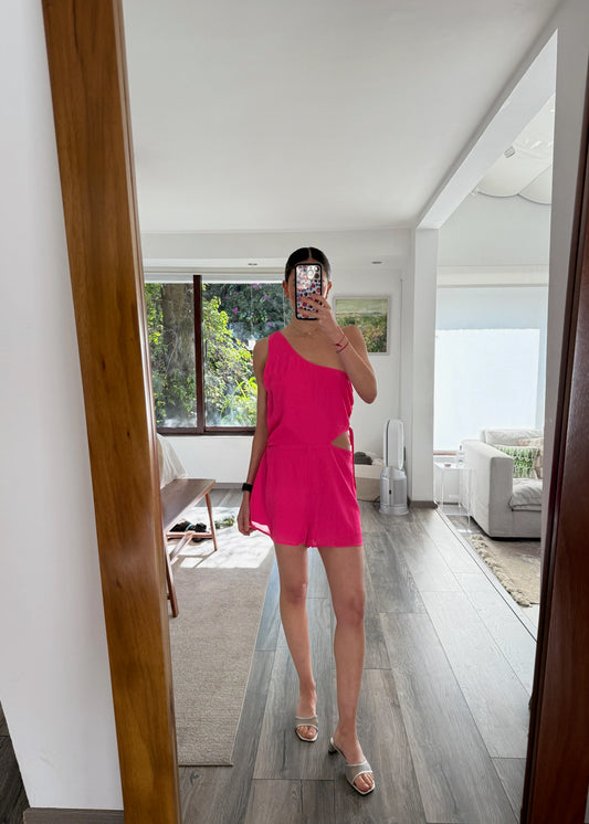 ROMPER HOT PINK