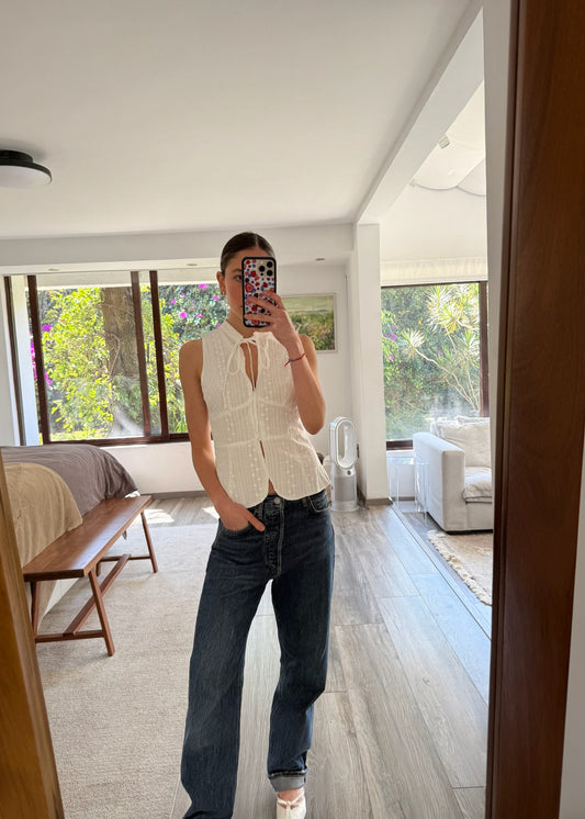 CAMISA SIN MANGAS CON TEXTURA