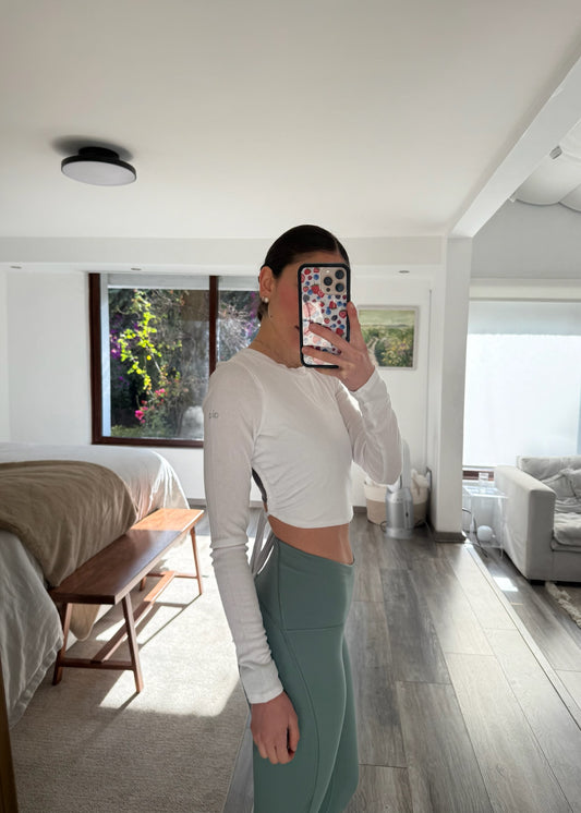 ACTIVE TOP BLANCO RIPPED