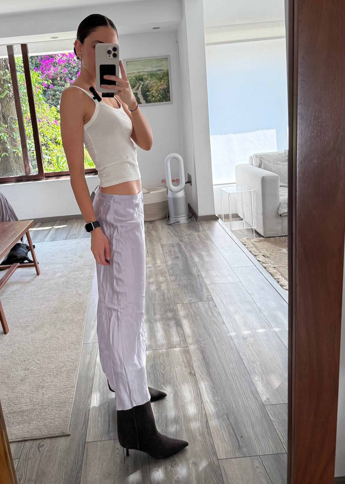 FALDA MIDI SILKY LILA