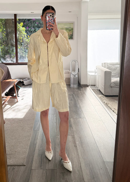 SET BLAZER Y SHORT BUTTER YELLOW