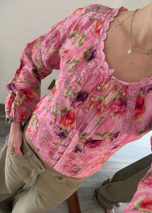 BUSTIER TOP ROSE