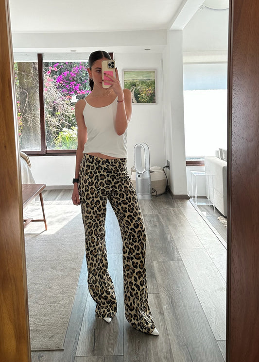 PANTALÓN SEE THROUGH DE ANIMAL PRINT