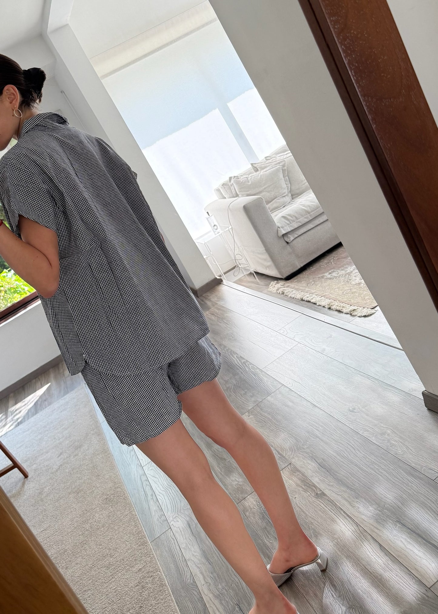 SET CAMISA Y SHORT CUADROS