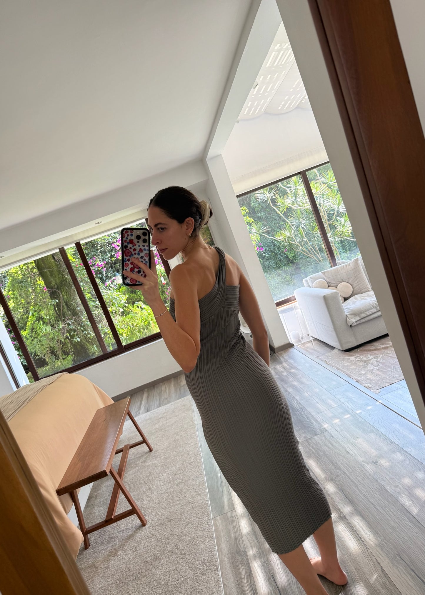 VESTIDO DE KNIT GRIS