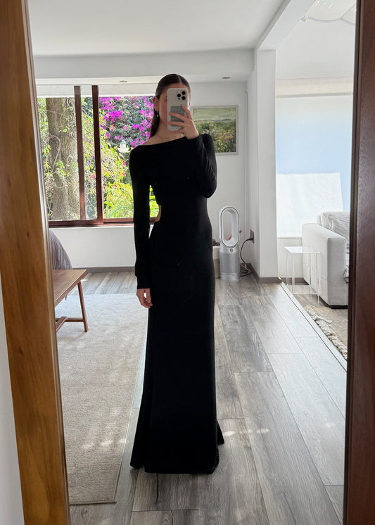 VESTIDO NEGRO MAXI BACKLESS