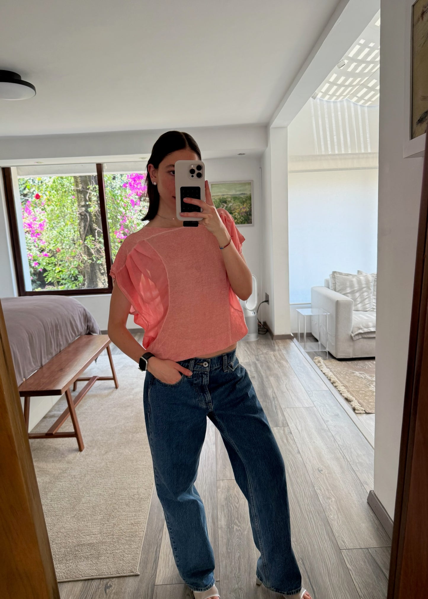 BLUSA PEACH SEE THROUGH