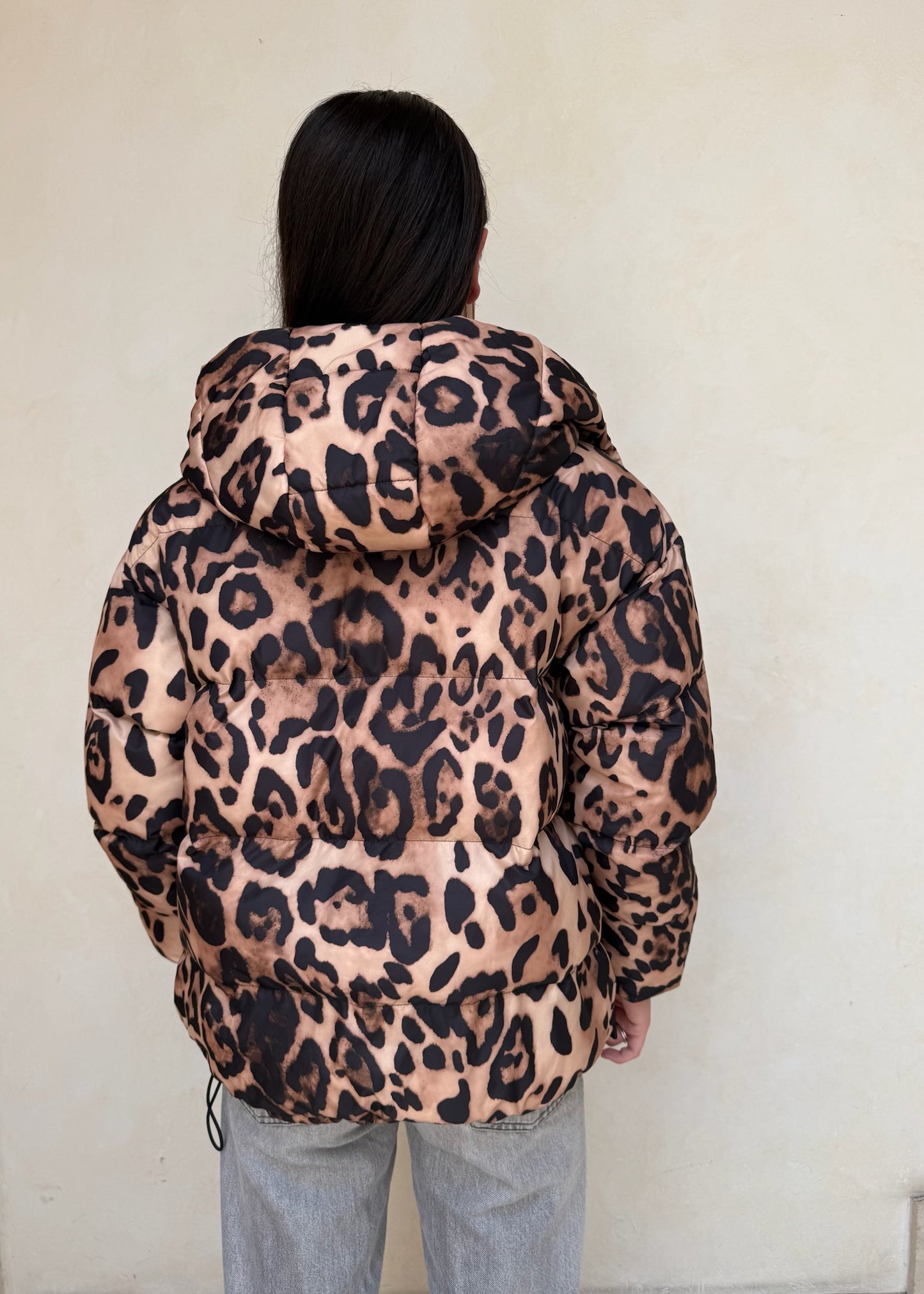 CHAMARRA PUFFER ANIMAL PRINT CAFÉ