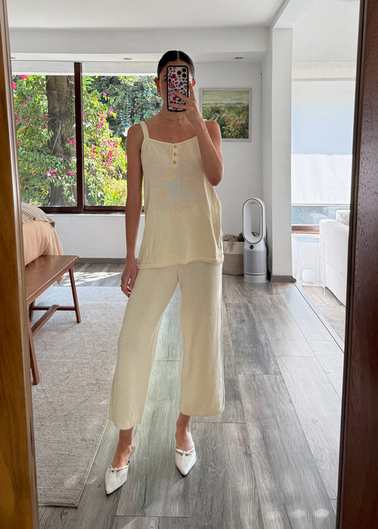 SET DE KNIT TOP Y PANTALÓN
