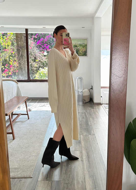 VESTIDO MIDI DE SUETER