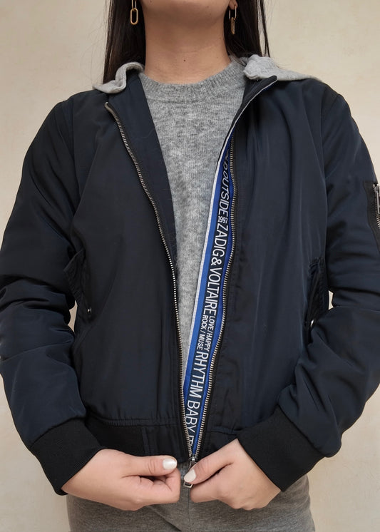 HOODED BOMBER JACKET