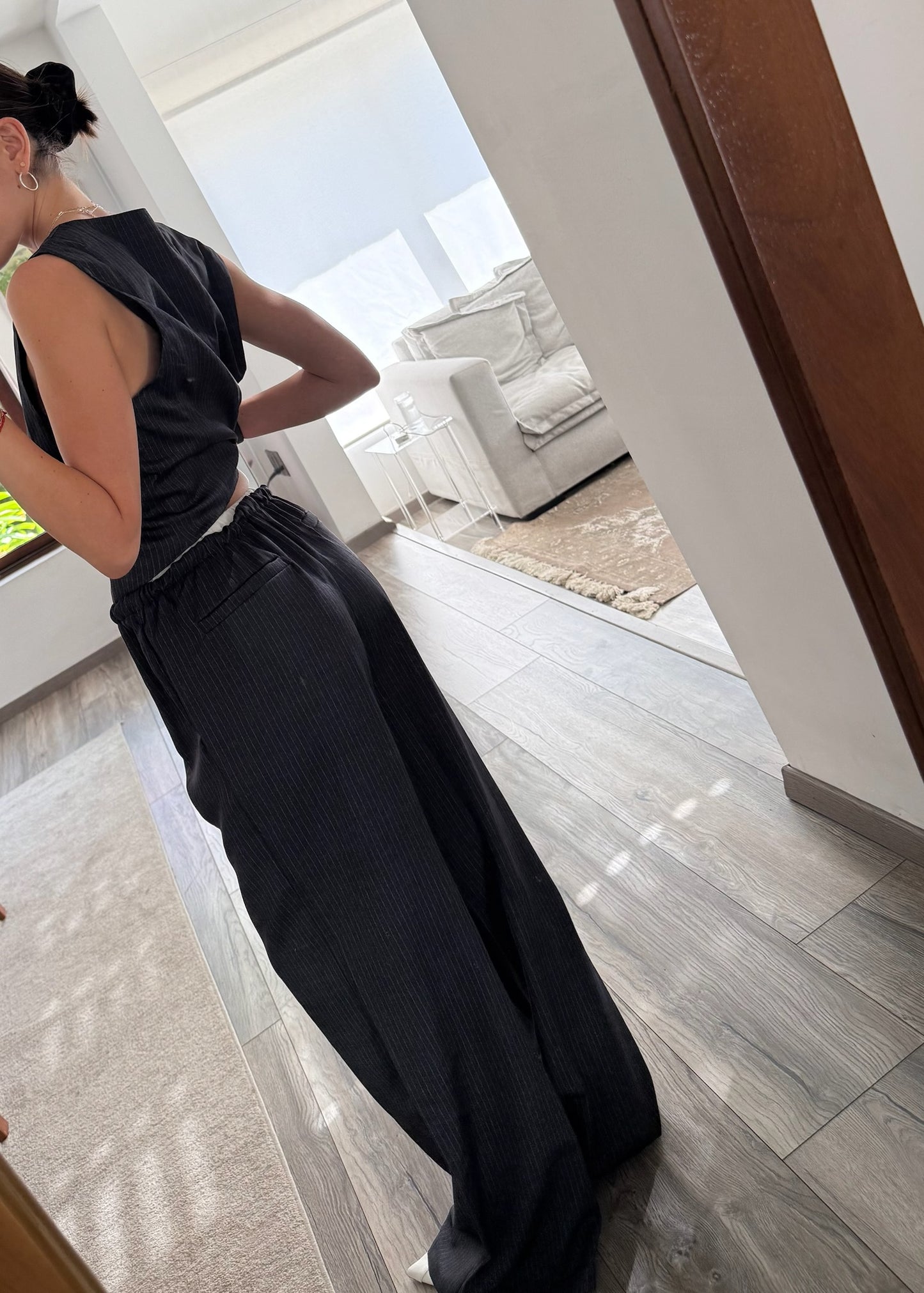 SET PINSTRIPED CHALECO Y PANTALON