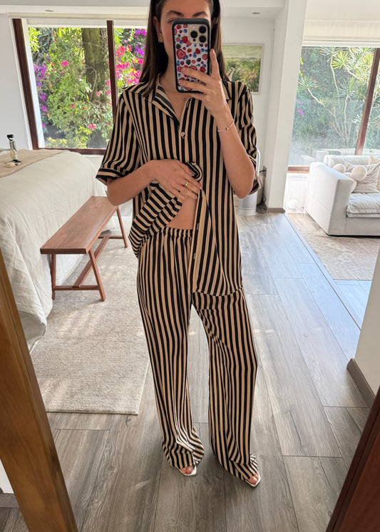 SET SILKY STRIPED