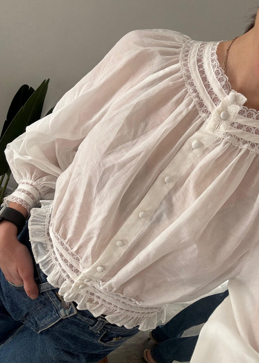 CAMISA CROPPED SHEER