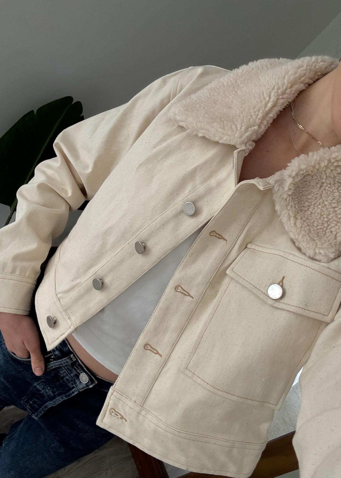 CHAMARRA DENIM OATMEAL