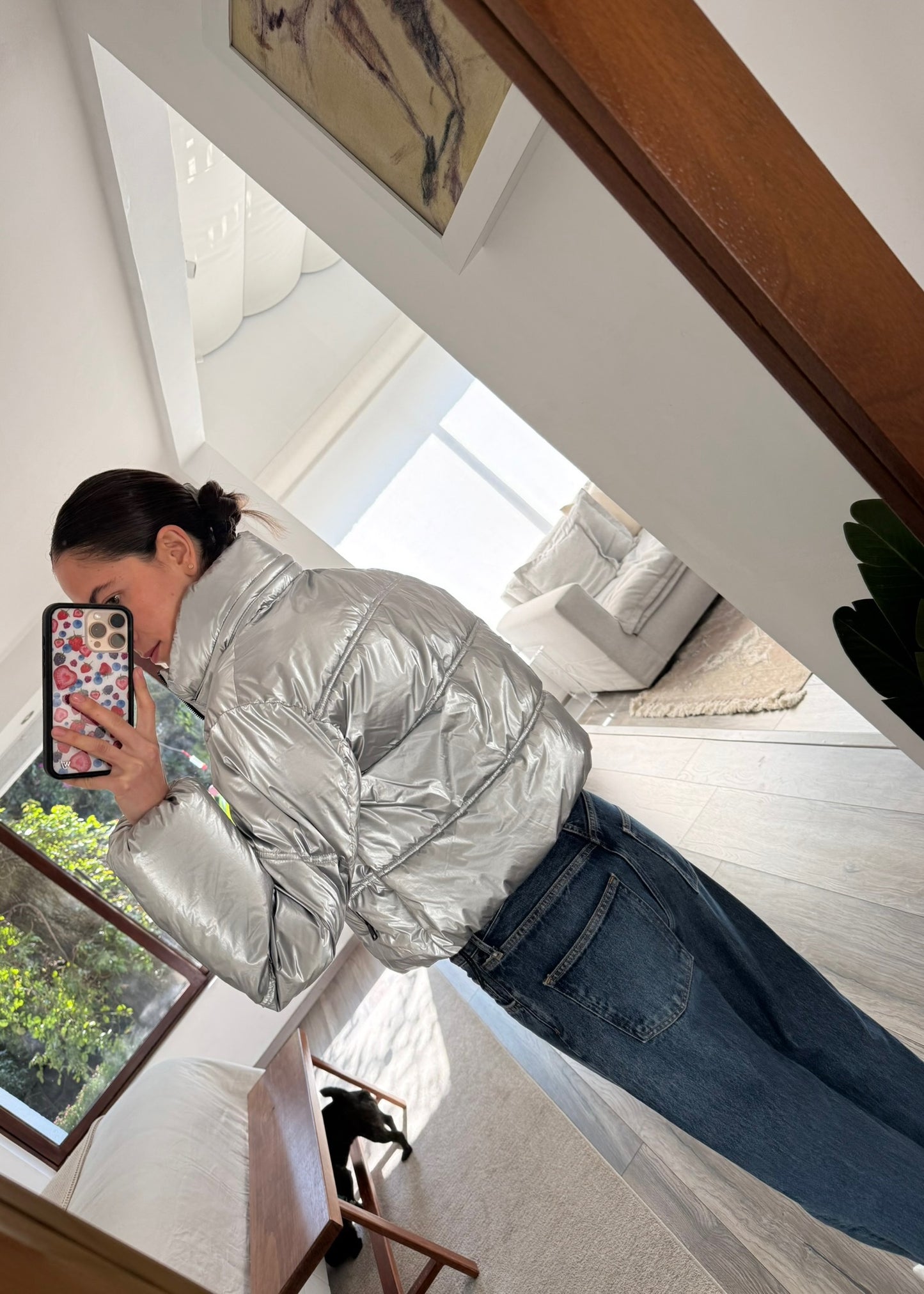 CHAMARRA PUFFER PLATEADA