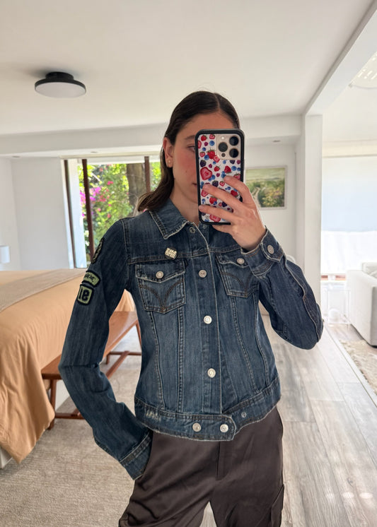 CHAMARRA DENIM PATCHED