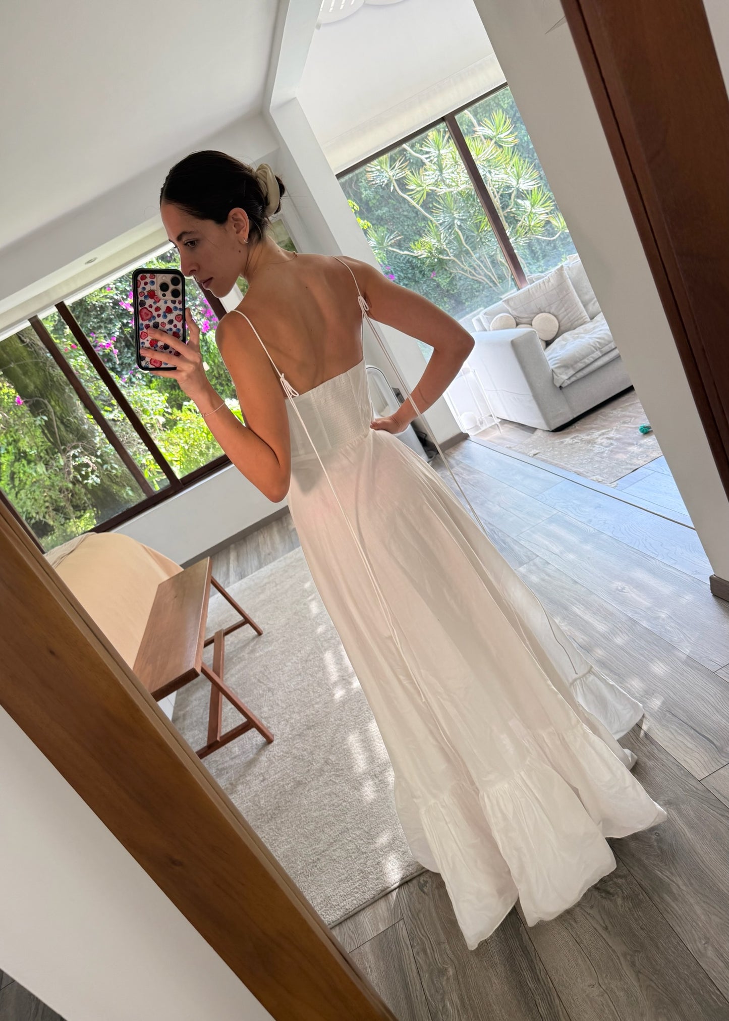 VESTIDO BLANCO BUSTIER MAXI