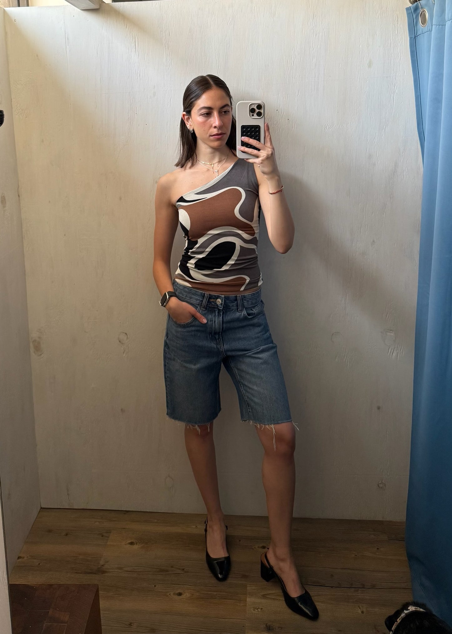TOP ONE SHOULDER PRINT RETRO