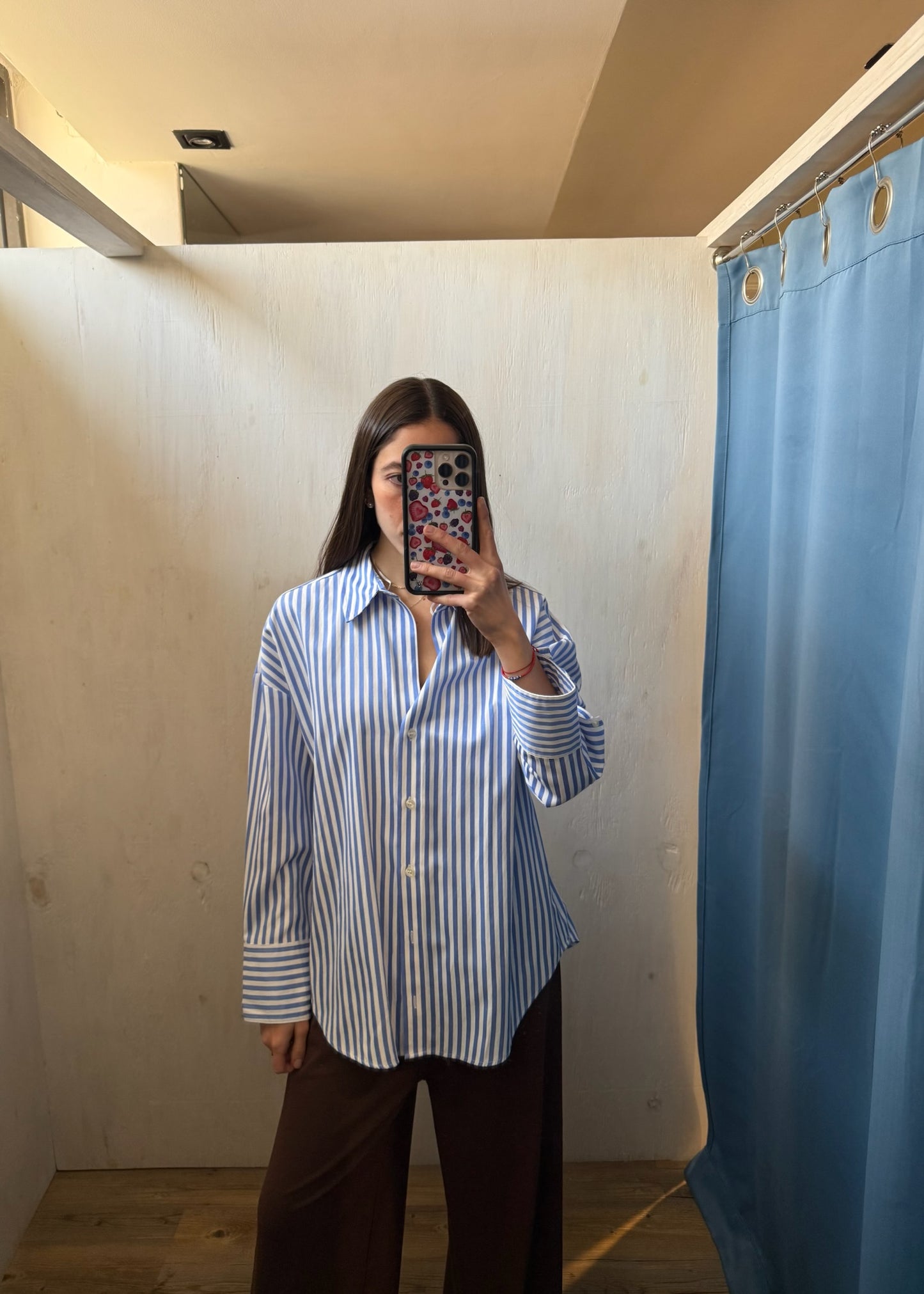CAMISA STRIPED AZUL Y BLANCO