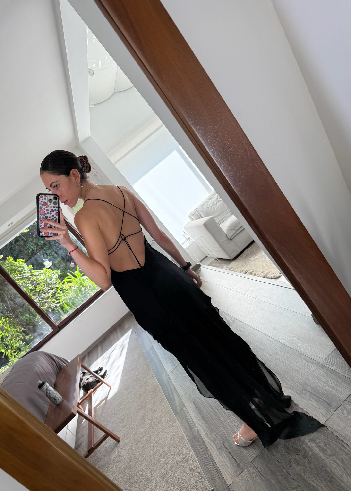 VESTIDO MAXI NEGRO WAVY