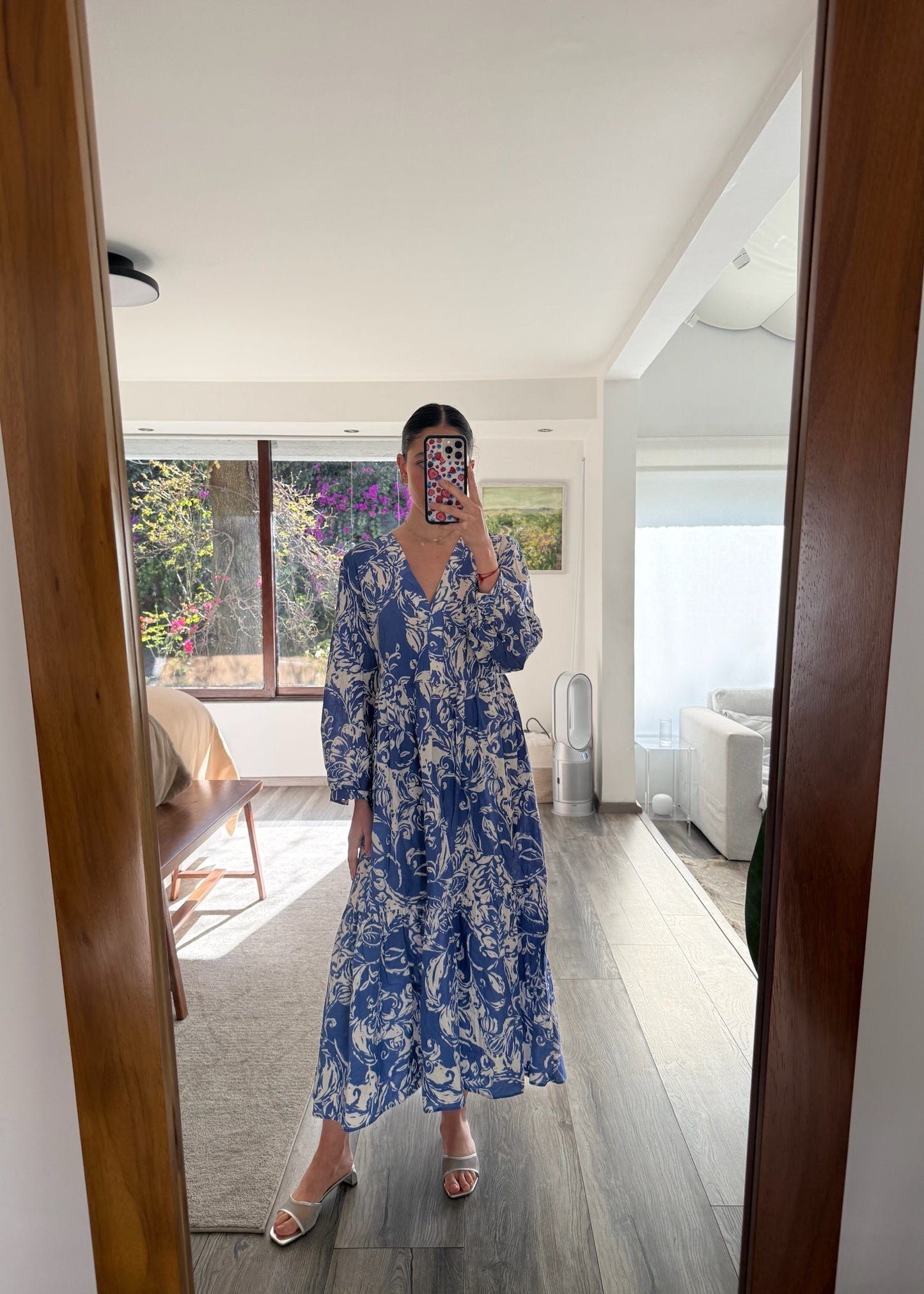 VESTIDO MIDI PRINT FLORES