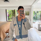 CHAMARRA DE KNIT Y DENIM