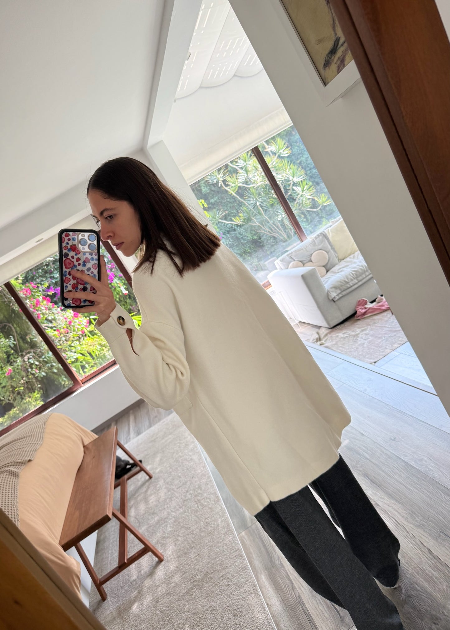 SOBRECAMISA LARGA CREMA