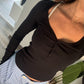TOP RIBBED NEGRO