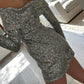 ROMPER OFF SHOULDER DE LENTEJUELAS PLATEADO