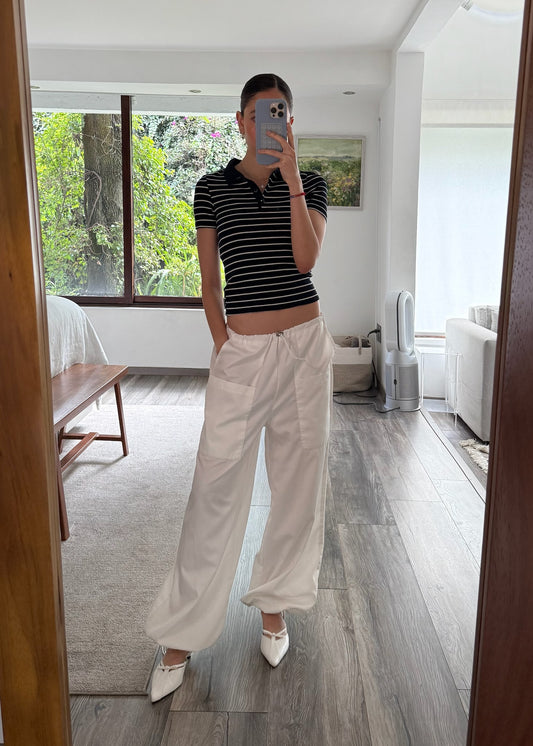PARACHUTE PANTS BLANCOS