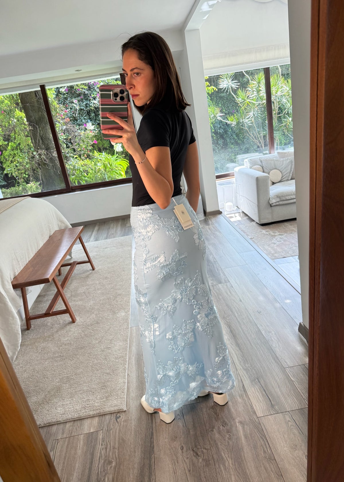FALDA DE MESH BABY BLUE
