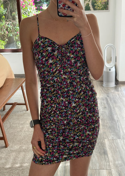 VESTIDO RUCHED PRINT FLORAL