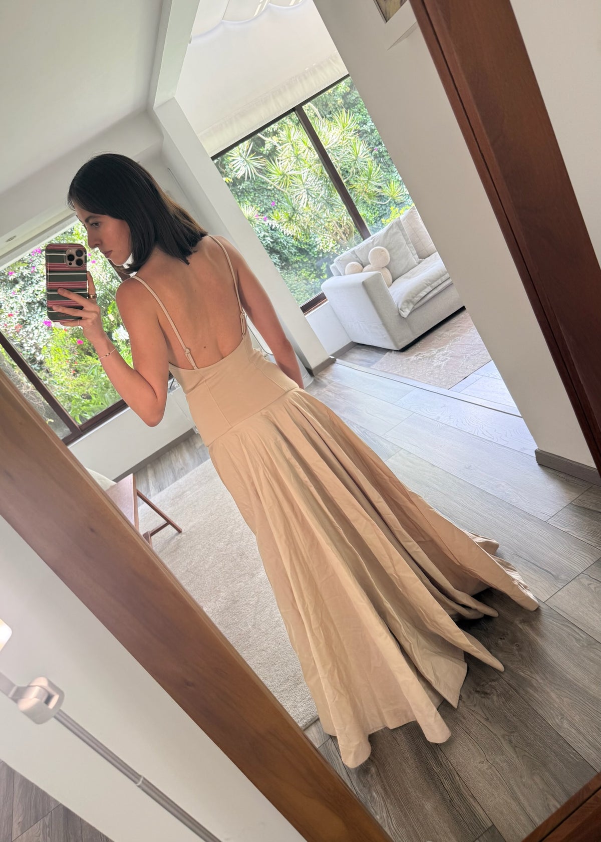 VESTIDO MAXI BOMBON BEIGE
